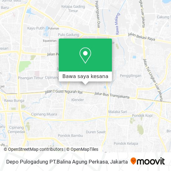 Peta Depo Pulogadung PT.Balina Agung Perkasa