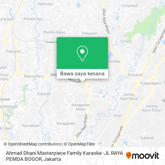 Peta Ahmad Dhani Masterpiece Family Karaoke -JL RAYA PEMDA BOGOR