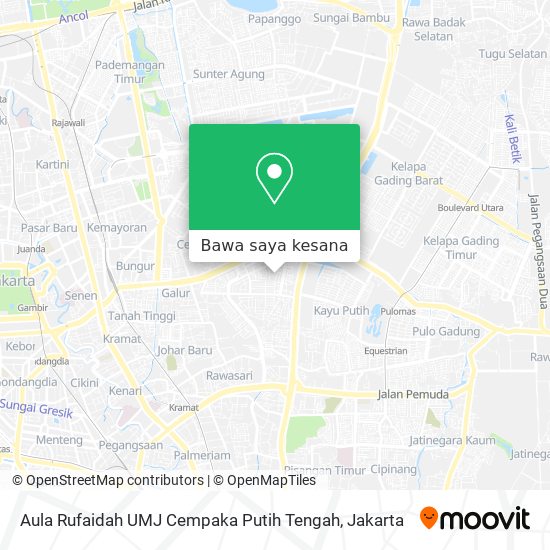 Peta Aula Rufaidah UMJ Cempaka Putih Tengah