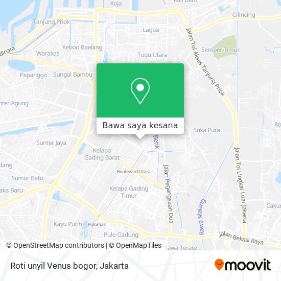 Peta Roti unyil Venus bogor