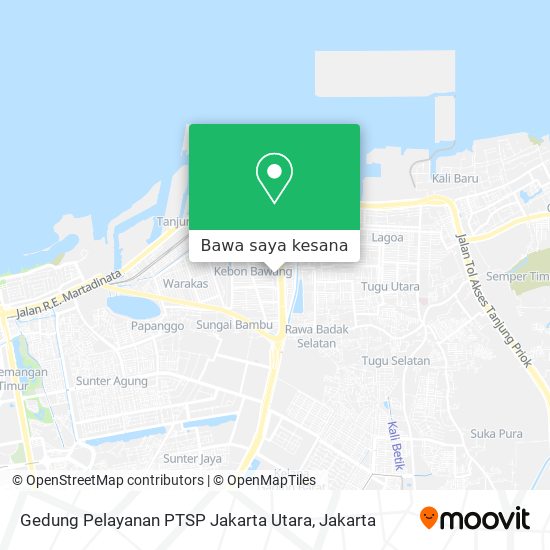 Peta Gedung Pelayanan PTSP Jakarta Utara