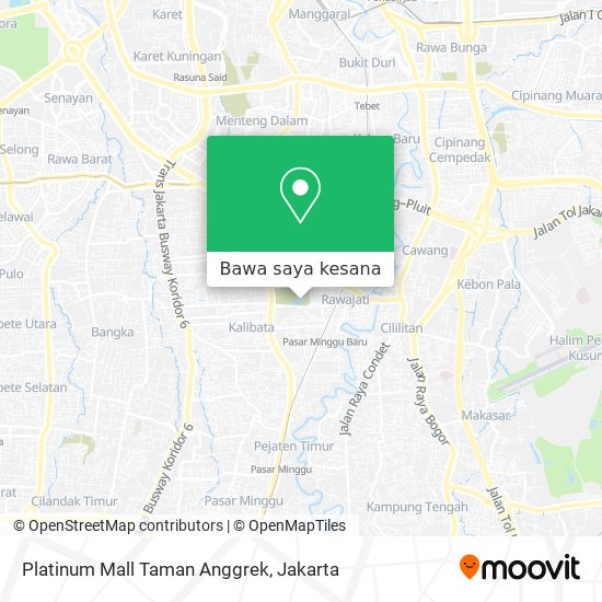 Peta Platinum Mall Taman Anggrek