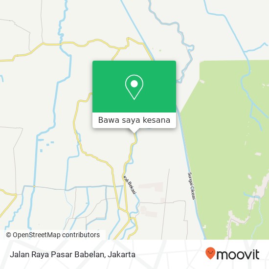 Peta Jalan Raya Pasar Babelan