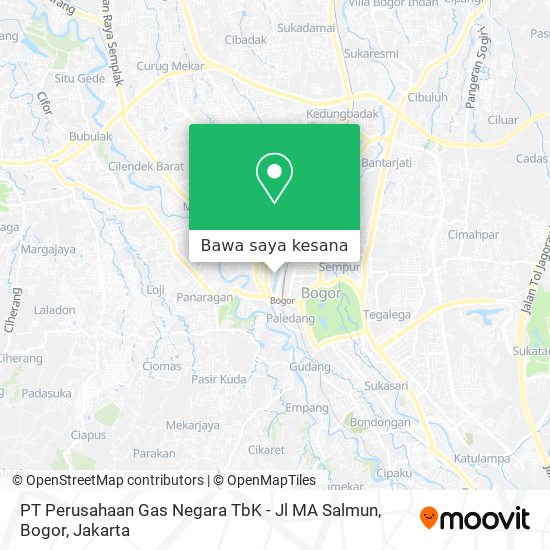 Peta PT Perusahaan Gas Negara TbK - Jl MA Salmun, Bogor