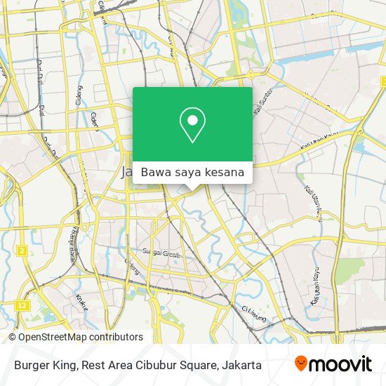 Peta Burger King, Rest Area Cibubur Square