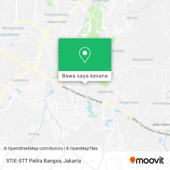 Peta STIE-STT Pelita Bangsa