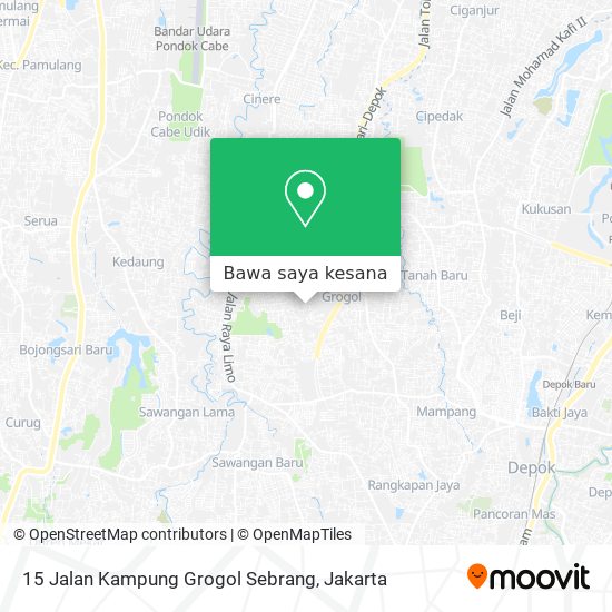 Peta 15 Jalan Kampung Grogol Sebrang