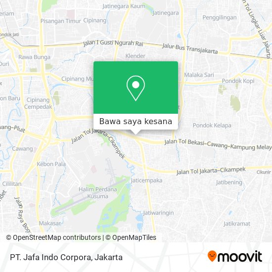 Peta PT. Jafa Indo Corpora