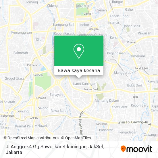 Peta Jl.Anggrek4 Gg.Sawo, karet kuningan, JakSel