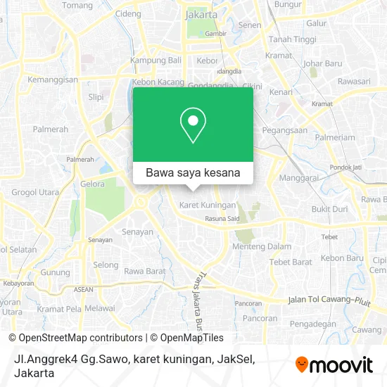 Peta Jl.Anggrek4 Gg.Sawo, karet kuningan, JakSel