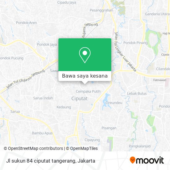 Peta Jl sukun 84 ciputat tangerang