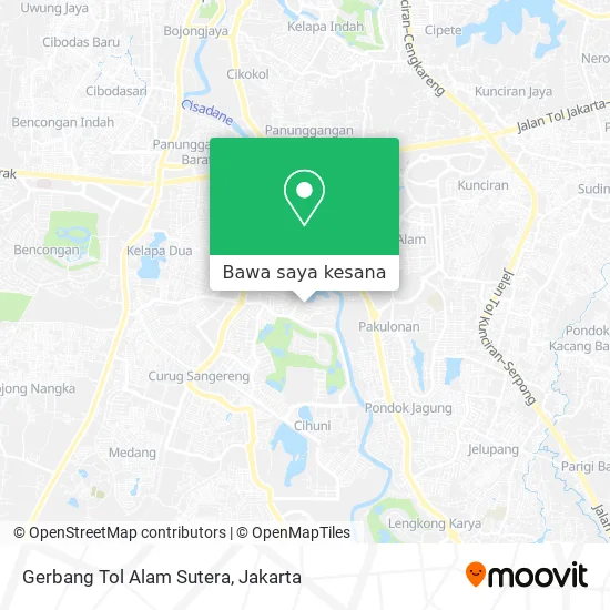 Peta Gerbang Tol Alam Sutera