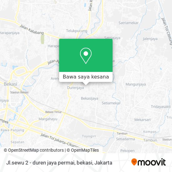 Peta Jl.sewu 2 - duren jaya permai, bekasi