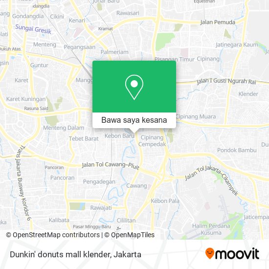 Peta Dunkin' donuts mall klender