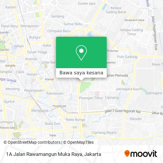 Peta 1A Jalan Rawamangun Muka Raya