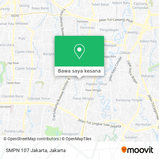 Peta SMPN 107 Jakarta