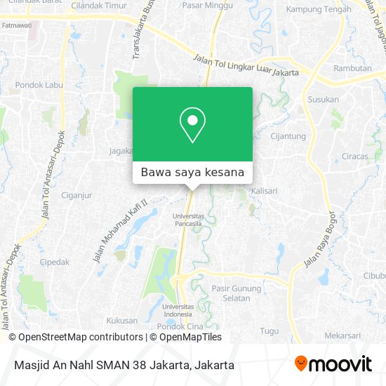 Peta Masjid An Nahl SMAN 38 Jakarta