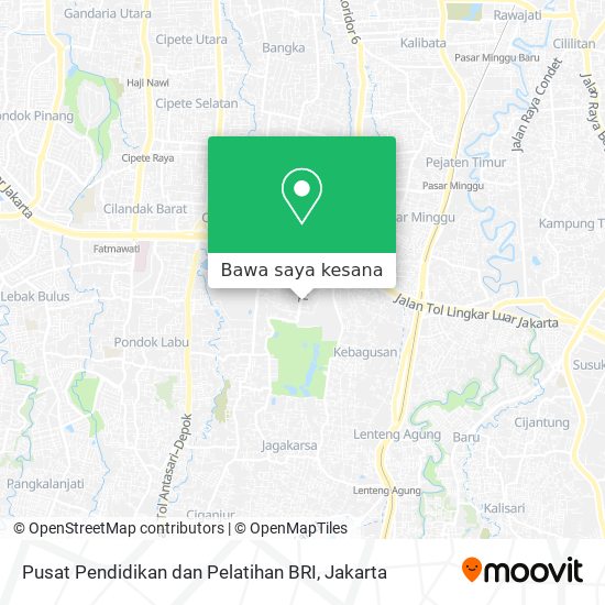 Peta Pusat Pendidikan dan Pelatihan  BRI