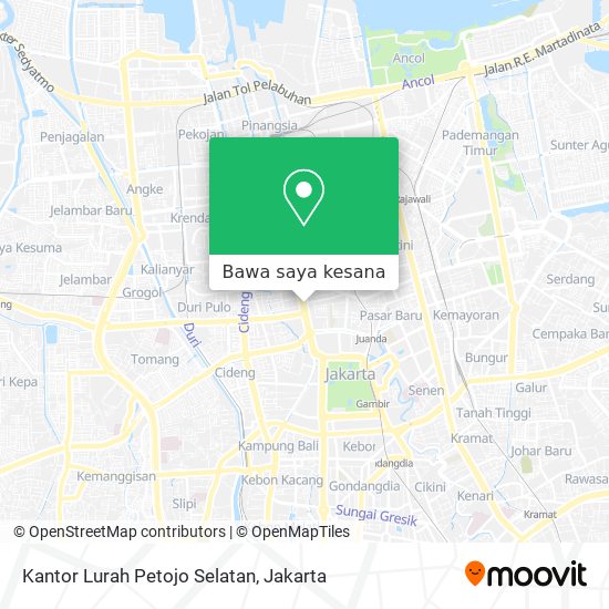 Peta Kantor Lurah Petojo Selatan