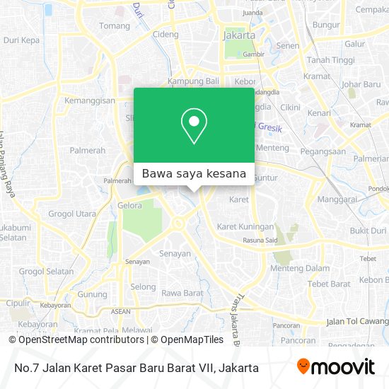 Peta No.7 Jalan Karet Pasar Baru Barat VII