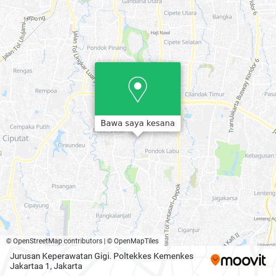 Peta Jurusan Keperawatan Gigi. Poltekkes Kemenkes Jakartaa 1