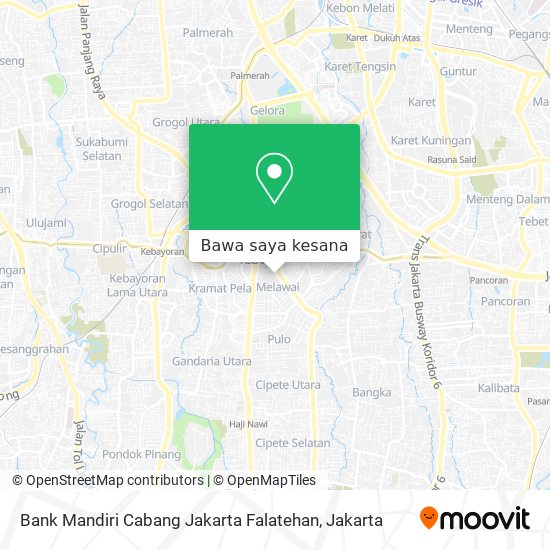 Peta Bank Mandiri Cabang Jakarta Falatehan