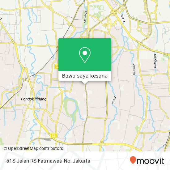 Peta 51S Jalan RS Fatmawati No