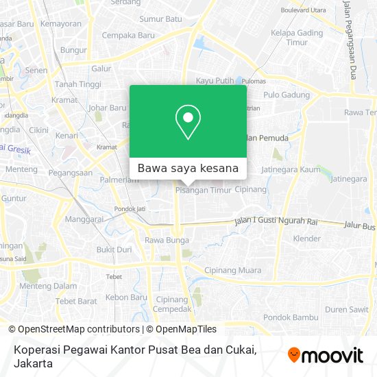 Peta Koperasi Pegawai Kantor Pusat Bea dan Cukai