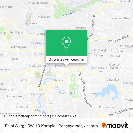 Peta Balai Warga RW. 13 Komplek Pengayoman