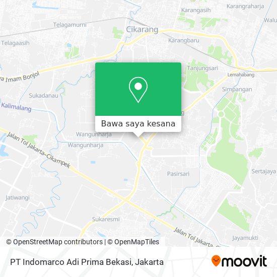Peta PT Indomarco Adi Prima Bekasi