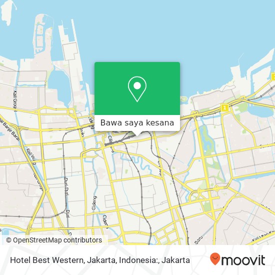 Peta Hotel Best Western, Jakarta, Indonesia: