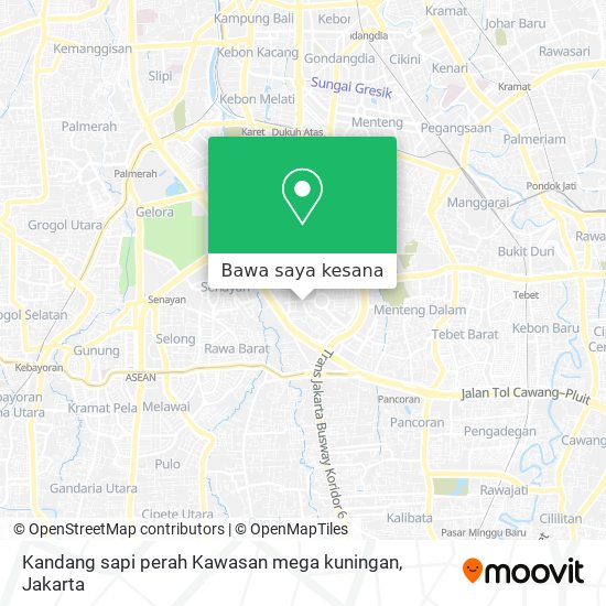 Peta Kandang sapi perah Kawasan mega kuningan