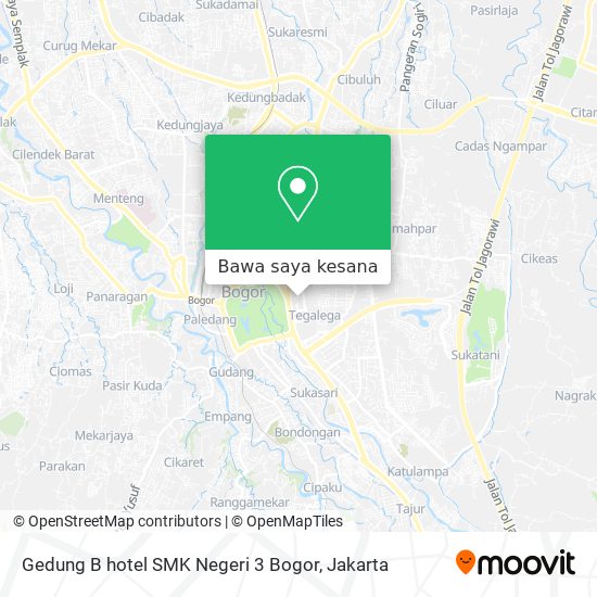 Peta Gedung B hotel SMK Negeri 3 Bogor