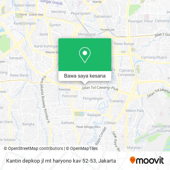 Peta Kantin depkop jl mt haryono kav 52-53