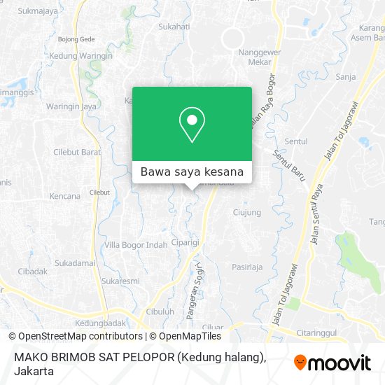 Peta MAKO BRIMOB SAT PELOPOR (Kedung halang)