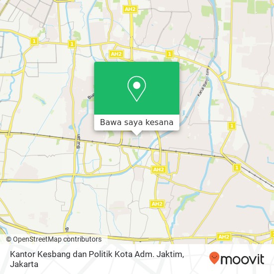 Peta Kantor Kesbang dan Politik Kota Adm. Jaktim