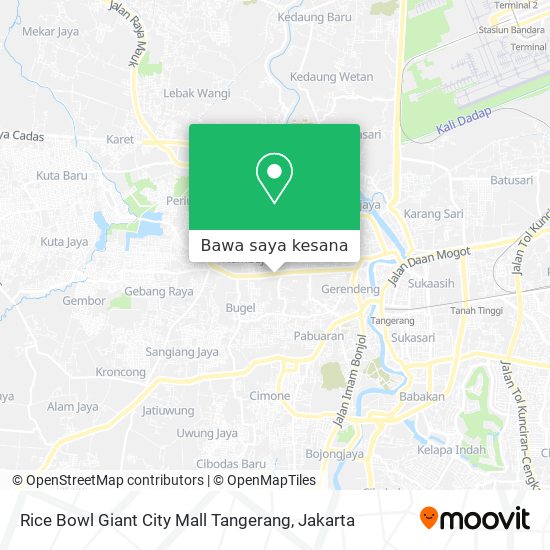 Peta Rice Bowl Giant City Mall Tangerang