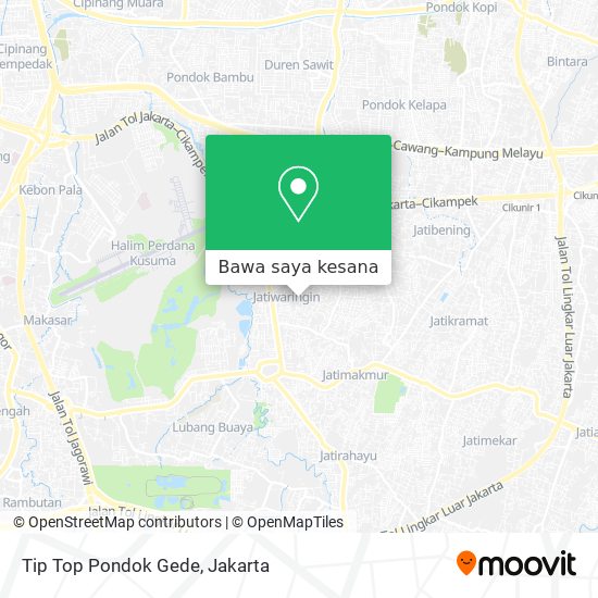 Peta Tip Top Pondok Gede