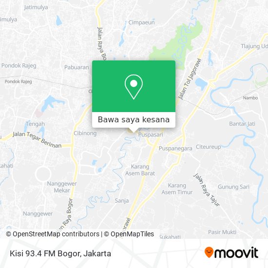 Peta Kisi 93.4 FM Bogor