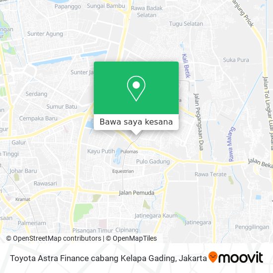 Peta Toyota Astra Finance cabang Kelapa Gading
