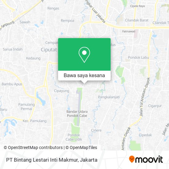 Peta PT Bintang Lestari Inti Makmur