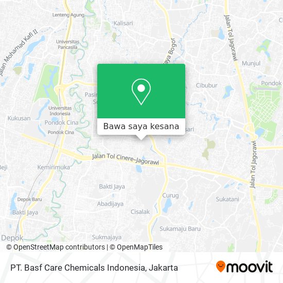 Peta PT. Basf Care Chemicals Indonesia