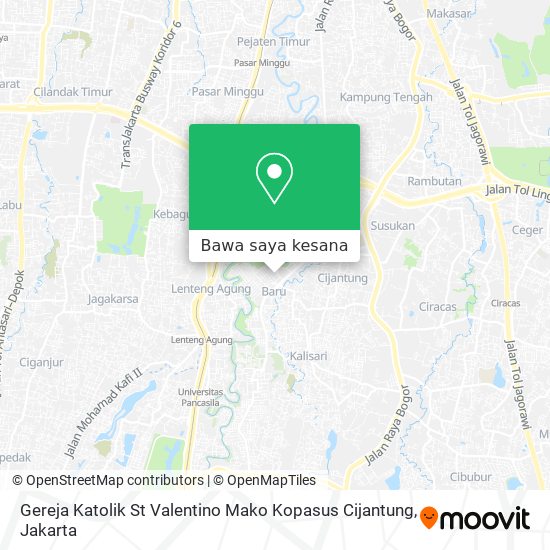 Peta Gereja Katolik St Valentino Mako Kopasus Cijantung