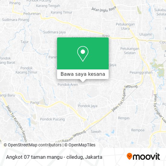 Peta Angkot 07 taman mangu - ciledug