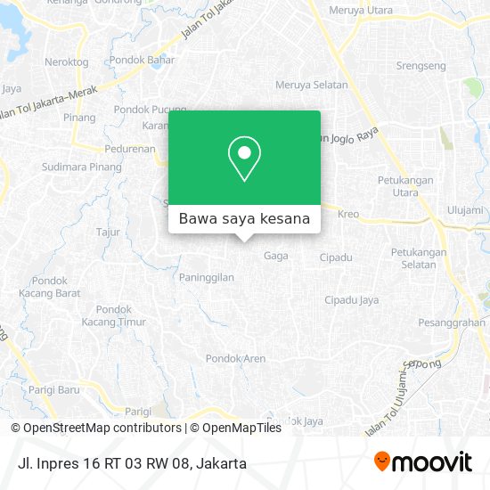 Peta Jl. Inpres 16 RT 03 RW 08