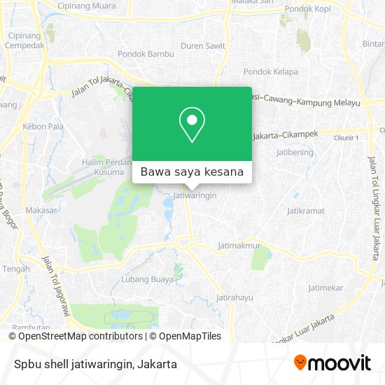 Peta Spbu shell jatiwaringin