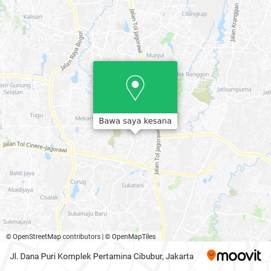 Peta Jl. Dana Puri Komplek Pertamina Cibubur