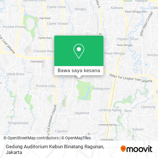 Peta Gedung Auditorium Kebun Binatang Ragunan