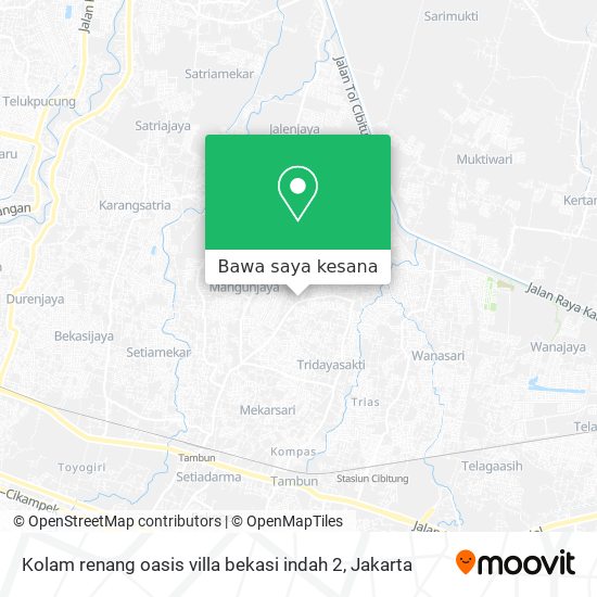 Peta Kolam renang oasis villa bekasi indah 2
