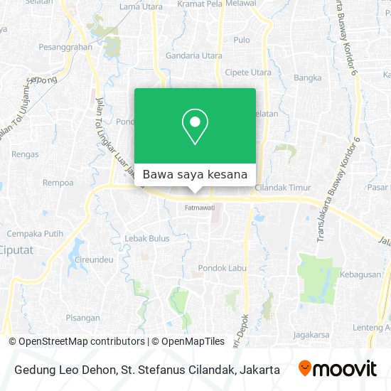 Peta Gedung Leo Dehon, St. Stefanus Cilandak